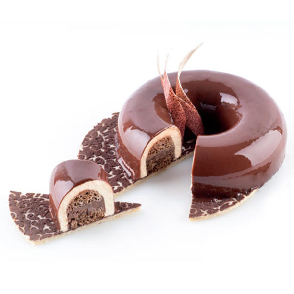 Kit Lady Queen - Två tårtformar i livsmedelsgodkännt silikon - Silikomart Choklad