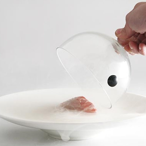 Glaskupol med ventil för rökning 18cm från 100%chef rökt mat