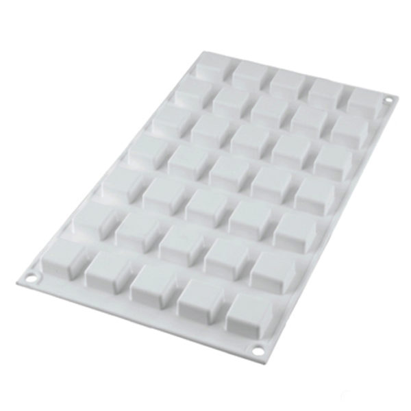 Micro Square5 - Silikonmatta med 35 fyrkantiga formar i mikroformat. Formen