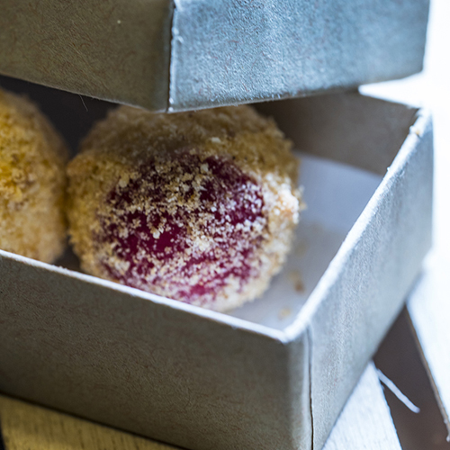 Mini boll Vit tvådelad silikonform för tillverkning av sfärer - Cheese cake - söders gourmet - Johan Heibert