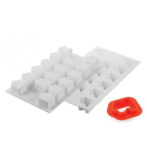Puzzle 30 silikonform från silikomart - Söders gourmet form och stans / utstickare