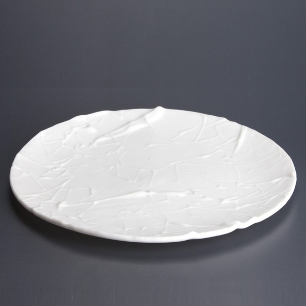 White Stucco Glastallrik 27cm Exklusiv tallrik av Opaline- Söders gourmet