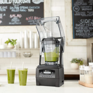 Vitamix The Quiet One är en ljuddämpad proffsblender för café, bar och restaurang. 2 L kanna, ca 3 hk och 34 program för snabb, tyst mixning.