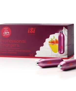 iSi Professional Chargers 50 st gräddpatroner 50-pack är en oumbärlig tillgång för alla som vill utforska konsten att skapa perfekta skum, såser och mousser.