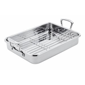 SCANPAN Långpanna induktion med galler 43,5x28,5 cm