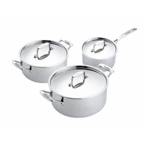 SCANPAN Grytset 3-del Kastrull 2,0 l, Gryta 3,7 l, 5,2 l