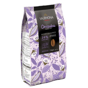 Valrhona Orizaba 39 % 3 kg – len och krämig mjölkchoklad i pellets / knappar med hög kakaohalt för praliner, ganache och dessert.