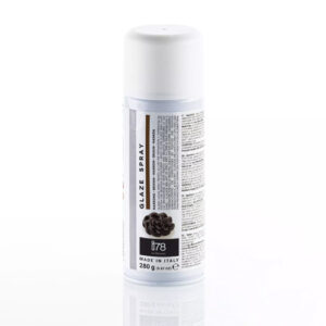 Mirror glaze spray brun från Silikomart. Färdig spegelglaze på sprayburk med djup brun ton. Perfekt för chokladmousse och frysta desserter. 280 g.