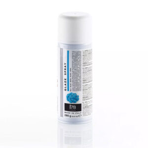 Mirror glaze spray blå från Silikomart. Färdig spegelglaze på sprayburk med intensiv blå färg. Perfekt för mousse och frysta desserter. 280 g.