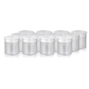 Plastbägare 6-pack till FRXSH Mousse Chef med lock. Kompatibla med Pacojet®. Perfekta för glass, sorbet och förberedelser i professionella kök.
